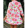 imageCicy Bell Womens Floral Mini Dresses 34 Sleeve V Neck Flowy Babydoll Dress Summer Beach Vacation Boho OutfitsPink
