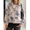 imageCicy Bell Womens Floral Zip Up Bomber Jackets Cropped Long Sleeve Denim Coats Trendy Casual Collared Vintage OuterwearBlackwhite