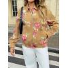 imageCicy Bell Womens Floral Zip Up Bomber Jackets Cropped Long Sleeve Denim Coats Trendy Casual Collared Vintage OuterwearKhaki