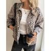 imageCicy Bell Womens Floral Zip Up Bomber Jackets Cropped Long Sleeve Denim Coats Trendy Casual Collared Vintage OuterwearLeopard