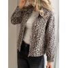 imageCicy Bell Womens Floral Zip Up Bomber Jackets Cropped Long Sleeve Denim Coats Trendy Casual Collared Vintage OuterwearLeopard