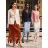 imageCicy Bell Womens Hollow Out Maxi Skirts Summer High Waisted Boho Fringe Hem Long SkirtCaramel