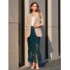 imageCicy Bell Womens Hollow Out Maxi Skirts Summer High Waisted Boho Fringe Hem Long SkirtDark Green
