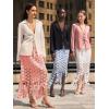 imageCicy Bell Womens Hollow Out Maxi Skirts Summer High Waisted Boho Fringe Hem Long SkirtLight Pink