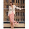 imageCicy Bell Womens Hollow Out Maxi Skirts Summer High Waisted Boho Fringe Hem Long SkirtLight Pink