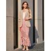 imageCicy Bell Womens Hollow Out Maxi Skirts Summer High Waisted Boho Fringe Hem Long SkirtLight Pink