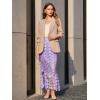 imageCicy Bell Womens Hollow Out Maxi Skirts Summer High Waisted Boho Fringe Hem Long SkirtLight Purple