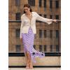 imageCicy Bell Womens Hollow Out Maxi Skirts Summer High Waisted Boho Fringe Hem Long SkirtLight Purple