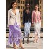 imageCicy Bell Womens Hollow Out Maxi Skirts Summer High Waisted Boho Fringe Hem Long SkirtLight Purple