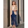 imageCicy Bell Womens Hollow Out Maxi Skirts Summer High Waisted Boho Fringe Hem Long SkirtNavy Blue