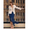 imageCicy Bell Womens Hollow Out Maxi Skirts Summer High Waisted Boho Fringe Hem Long SkirtNavy Blue