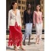 imageCicy Bell Womens Hollow Out Maxi Skirts Summer High Waisted Boho Fringe Hem Long SkirtRed