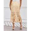 imageCicy Bell Womens Hollow Out Maxi Skirts Summer High Waisted Boho Fringe Hem Skirt Beach Vacation OutfitsApricot
