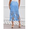 imageCicy Bell Womens Hollow Out Maxi Skirts Summer High Waisted Boho Fringe Hem Skirt Beach Vacation OutfitsBlue