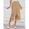 imageCicy Bell Womens Hollow Out Maxi Skirts Summer High Waisted Boho Fringe Hem Skirt Beach Vacation OutfitsKhaki