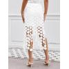 imageCicy Bell Womens Hollow Out Maxi Skirts Summer High Waisted Boho Fringe Hem Skirt Beach Vacation OutfitsWhite