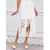 imageCicy Bell Womens Hollow Out Maxi Skirts Summer High Waisted Boho Fringe Hem Skirt Beach Vacation OutfitsWhite