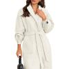 imageCicy Bell Womens Long Pea Coats Oversized Wrap Wool Blend Trench Coats Winter Open Front Cardigan OvercoatsApricot