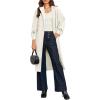 imageCicy Bell Womens Long Pea Coats Oversized Wrap Wool Blend Trench Coats Winter Open Front Cardigan OvercoatsApricot