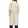 imageCicy Bell Womens Long Pea Coats Oversized Wrap Wool Blend Trench Coats Winter Open Front Cardigan OvercoatsBeige