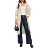 imageCicy Bell Womens Long Pea Coats Oversized Wrap Wool Blend Trench Coats Winter Open Front Cardigan OvercoatsBeige