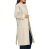 imageCicy Bell Womens Long Pea Coats Oversized Wrap Wool Blend Trench Coats Winter Open Front Cardigan OvercoatsBeige