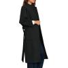 imageCicy Bell Womens Long Pea Coats Oversized Wrap Wool Blend Trench Coats Winter Open Front Cardigan OvercoatsBlack