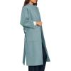 imageCicy Bell Womens Long Pea Coats Oversized Wrap Wool Blend Trench Coats Winter Open Front Cardigan OvercoatsBlue