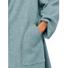 imageCicy Bell Womens Long Pea Coats Oversized Wrap Wool Blend Trench Coats Winter Open Front Cardigan OvercoatsBlue