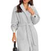 imageCicy Bell Womens Long Pea Coats Oversized Wrap Wool Blend Trench Coats Winter Open Front Cardigan OvercoatsLight Grey