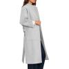 imageCicy Bell Womens Long Pea Coats Oversized Wrap Wool Blend Trench Coats Winter Open Front Cardigan OvercoatsLight Grey