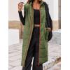 imageCicy Bell Womens Long Quilted Puffer Vest Lightweight Sleeveless Winter Jackets Side Slit Packable CoatsArmy Green