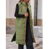 imageCicy Bell Womens Long Quilted Puffer Vest Lightweight Sleeveless Winter Jackets Side Slit Packable CoatsArmy Green