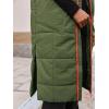 imageCicy Bell Womens Long Quilted Puffer Vest Lightweight Sleeveless Winter Jackets Side Slit Packable CoatsArmy Green