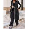 imageCicy Bell Womens Long Quilted Puffer Vest Lightweight Sleeveless Winter Jackets Side Slit Packable CoatsBlack