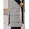 imageCicy Bell Womens Long Quilted Puffer Vest Lightweight Sleeveless Winter Jackets Side Slit Packable CoatsGrey