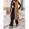 imageCicy Bell Womens Long Quilted Puffer Vest Lightweight Sleeveless Winter Jackets Side Slit Packable CoatsKhaki