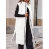 imageCicy Bell Womens Long Quilted Puffer Vest Lightweight Sleeveless Winter Jackets Side Slit Packable CoatsWhite