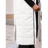 imageCicy Bell Womens Long Quilted Puffer Vest Lightweight Sleeveless Winter Jackets Side Slit Packable CoatsWhite
