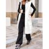imageCicy Bell Womens Long Quilted Puffer Vest Lightweight Sleeveless Winter Jackets Side Slit Packable CoatsWhite