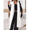 imageCicy Bell Womens Long Quilted Puffer Vest Lightweight Sleeveless Winter Jackets Side Slit Packable CoatsWhite