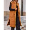 imageCicy Bell Womens Long Quilted Puffer Vest Lightweight Sleeveless Winter Jackets Side Slit Packable CoatsYellowishbrown