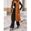 imageCicy Bell Womens Long Quilted Puffer Vest Lightweight Sleeveless Winter Jackets Side Slit Packable CoatsYellowishbrown