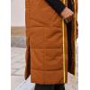 imageCicy Bell Womens Long Quilted Puffer Vest Lightweight Sleeveless Winter Jackets Side Slit Packable CoatsYellowishbrown