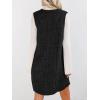 imageCicy Bell Womens Oversized Sweater Vest Dress V Neck Sleeveless Fall Trendy Casual Knit Cable Mini DressesBlack