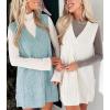 imageCicy Bell Womens Oversized Sweater Vest Dress V Neck Sleeveless Fall Trendy Casual Knit Cable Mini DressesBlue