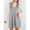 imageCicy Bell Womens Oversized Sweater Vest Dress V Neck Sleeveless Fall Trendy Casual Knit Cable Mini DressesGrey