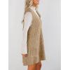 imageCicy Bell Womens Oversized Sweater Vest Dress V Neck Sleeveless Fall Trendy Casual Knit Cable Mini DressesKhaki