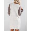 imageCicy Bell Womens Oversized Sweater Vest Dress V Neck Sleeveless Fall Trendy Casual Knit Cable Mini DressesWhite