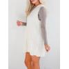 imageCicy Bell Womens Oversized Sweater Vest Dress V Neck Sleeveless Fall Trendy Casual Knit Cable Mini DressesWhite